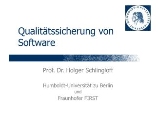 Qualitätssicherung von Software