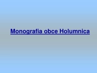 Monografia obce Holumnica