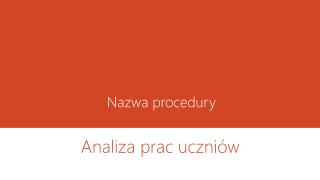 Nazwa procedury