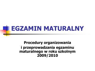 EGZAMIN MATURALNY