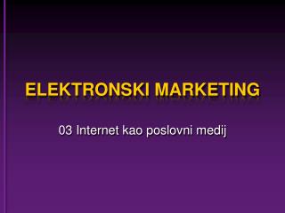 ELEKTRONSKI MARKETING