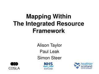 Mapping Within The Integrated Resource Framework