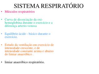 SISTEMA RESPIRATÓRIO