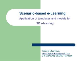 Scenario-based e-Learning