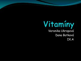 Vitamíny