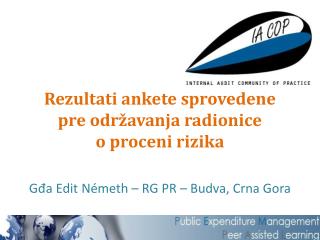 Re zultati ankete sprovedene pre održavanja radionice o proceni rizika