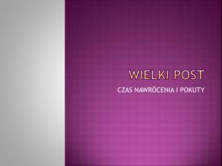 WIELKI POST