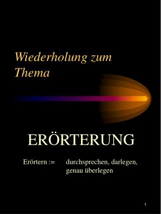 Wiederholung zum Thema