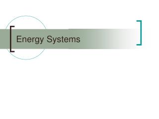 Energy Systems