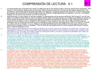 COMPRENSIÓN DE LECTURA II-1