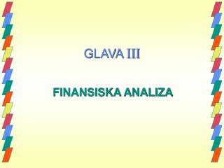 GLAVA III