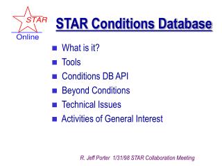 STAR Conditions Database