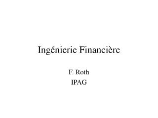 Ingénierie Financière
