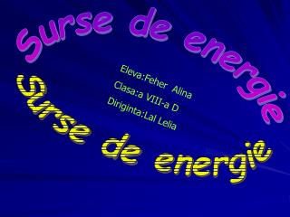 Surse de energie