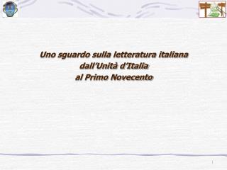 Uno sguardo sulla letteratura italiana dall’Unità d’Italia al Primo Novecento