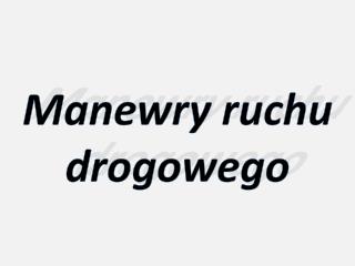 Manewry ruchu drogowego