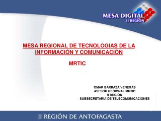 MESA REGIONAL DE TECNOLOGIAS DE LA INFORMACIÓN Y COMUNICACIÓN