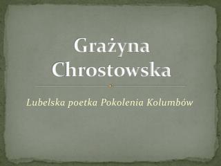 Grażyna Chrostowska