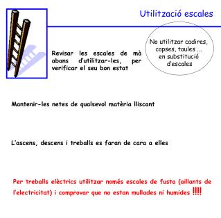 Utilització escales