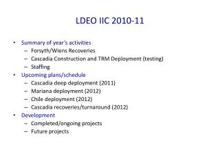 LDEO IIC 2010-11