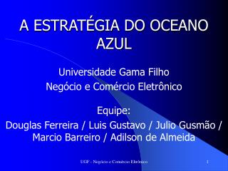 A ESTRATÉGIA DO OCEANO AZUL