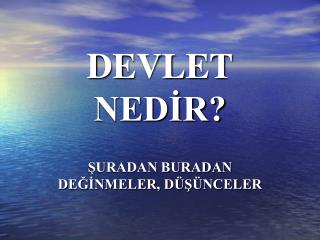 DEVLET NEDİR?