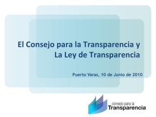 El Consejo para la Transparencia y La Ley de Transparencia