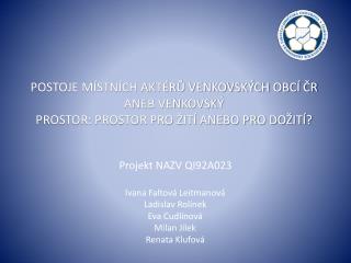 Projekt NAZV QI92A023