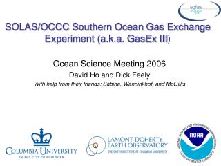 SOLAS/OCCC Southern Ocean Gas Exchange Experiment (a.k.a. GasEx III )