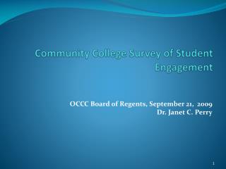 Community College Survey of Student Engagement