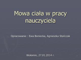 Mowa ciała w pracy nauczyciela