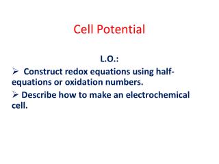 Cell Potential