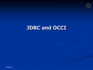 JDBC and OCCI