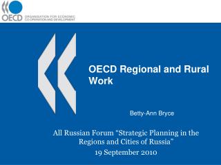 OECD Regional and Rural Work