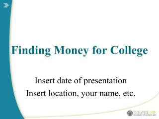 Finding Money for College