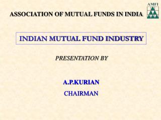 ASSOCIATION OF MUTUAL FUNDS IN INDIA