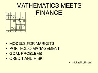 MATHEMATICS MEETS FINANCE