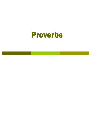 Proverbs