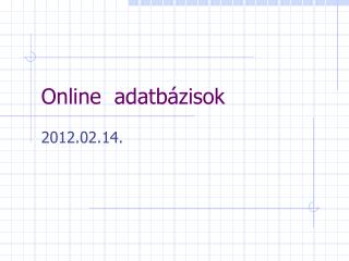 Online adatbázisok