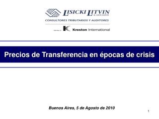 Precios de Transferencia en épocas de crisis