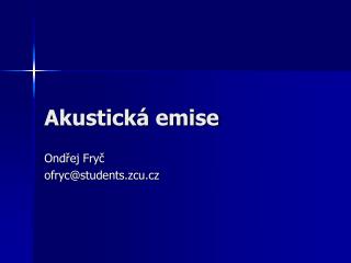 Akustická emise