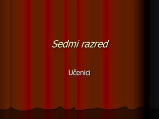 Sedmi razred