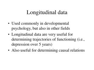 Longitudinal data