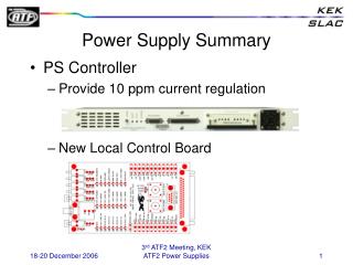 Power Supply Summary