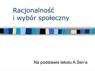 Racjonalność i wybór społeczny