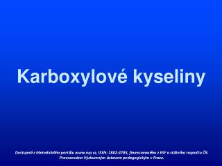 Karboxylové kyseliny