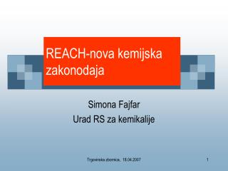 REACH-nova kemijska zakonodaja