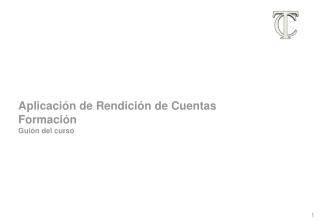 Aplicación de Rendición de Cuentas Formación Guión del curso