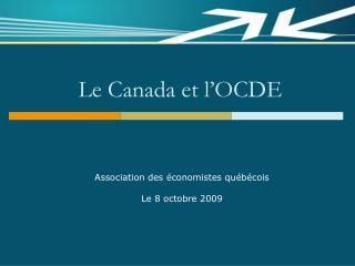 Le Canada et l’OCDE