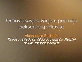 Što je seksualno savjetovanje ?